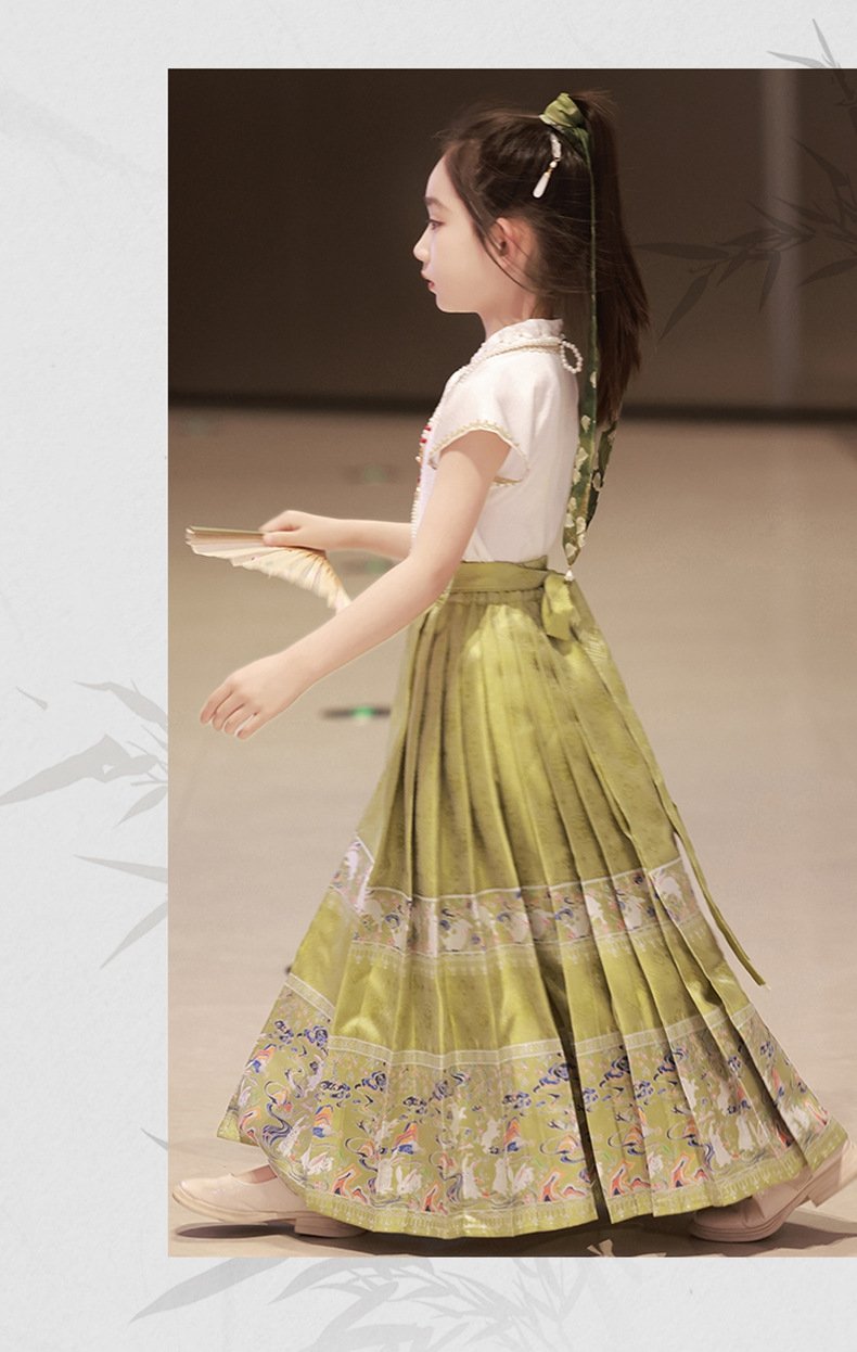 Girl Summer Dresses Chinese Style Hanfu Set