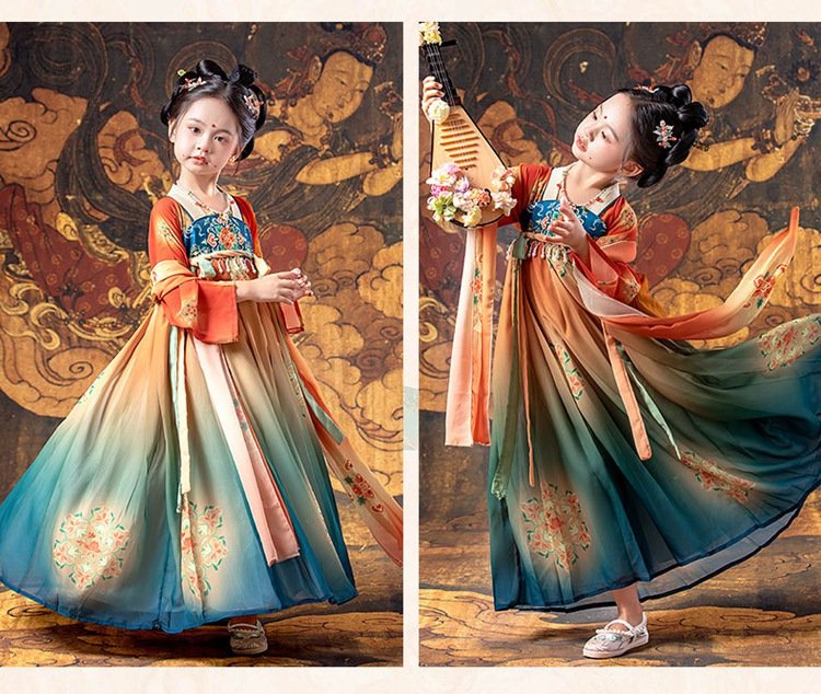 Girls Dance Dress Chinese Style Performance Dress