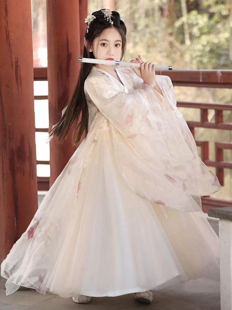 Girls Fairy Dress Embroidered Ancient Chinese Hanfu