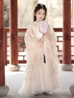 Girls Fairy Dress Embroidered Ancient Chinese Hanfu