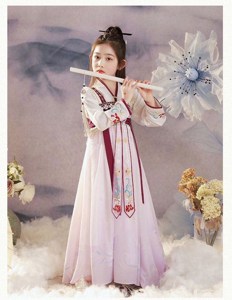 Girls Party Dress Ancient Style Hanfu Dress