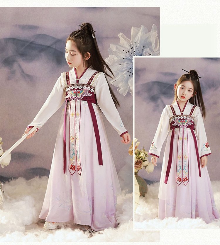 Girls Party Dress Ancient Style Hanfu Dress