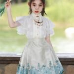Girls Short Dresses Ancient Style Summer Hanfu