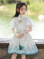 Girls Short Dresses Ancient Style Summer Hanfu - Image 2