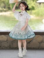 Girls Short Dresses Ancient Style Summer Hanfu - Image 4