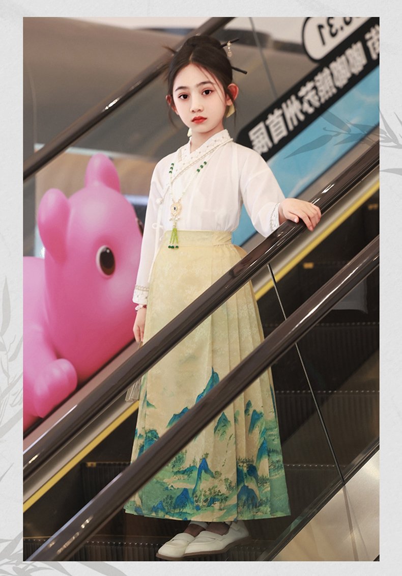 Girls Spring Dresses Children's Tang Suit Hanfu