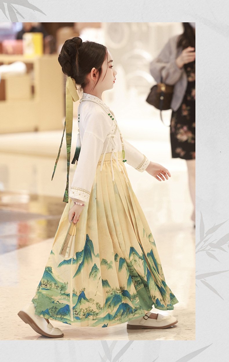 Girls Spring Dresses Children's Tang Suit Hanfu