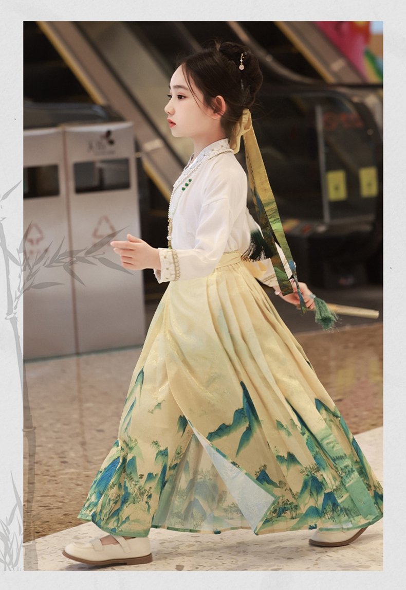 Girls Spring Dresses Children's Tang Suit Hanfu