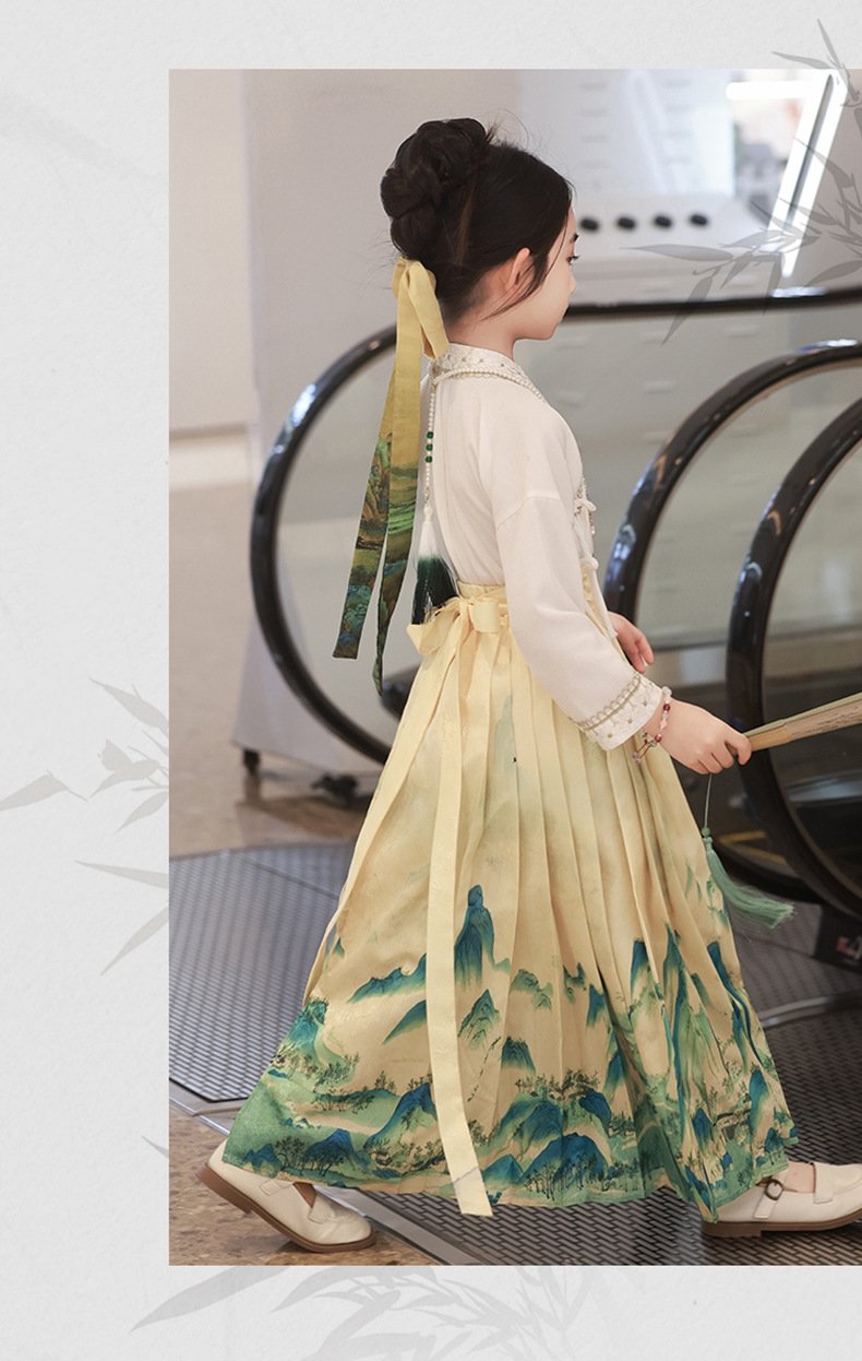 Girls Spring Dresses Children's Tang Suit Hanfu