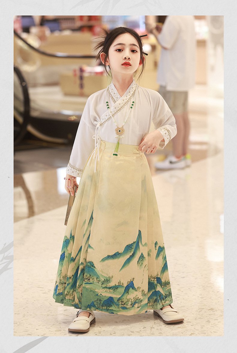 Girls Spring Dresses Children's Tang Suit Hanfu