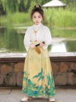 Girls Spring Dresses Children’s Tang Suit Hanfu - Image 2