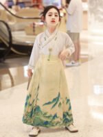 Girls Spring Dresses Children’s Tang Suit Hanfu - Image 3