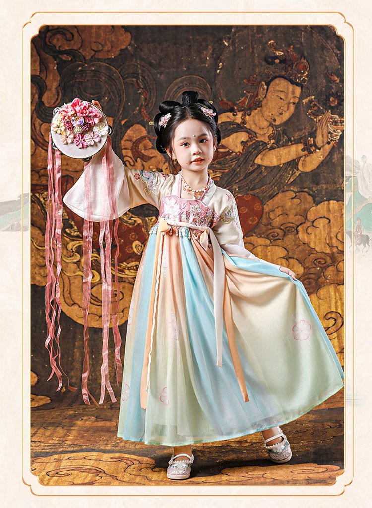 Girls Summer Dresses Chinese Style Princess Dress
