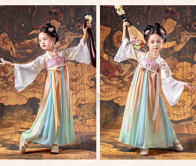 Girls Summer Dresses Chinese Style Princess Dress