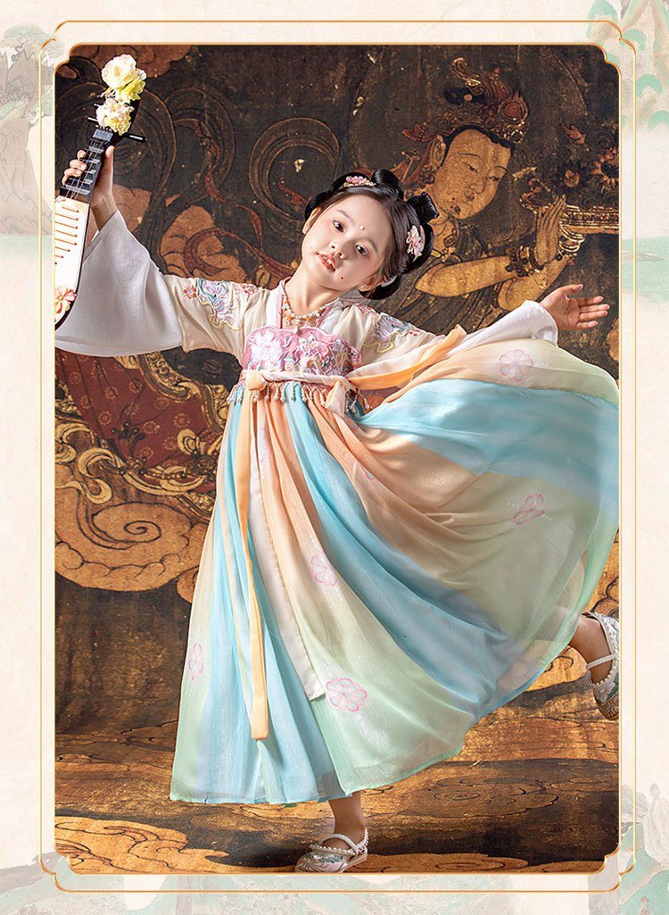Girls Summer Dresses Chinese Style Princess Dress