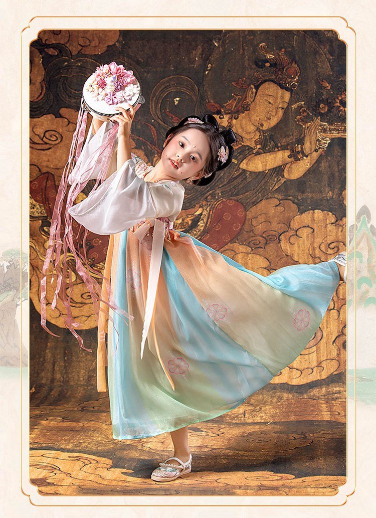 Girls Summer Dresses Chinese Style Princess Dress