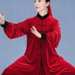 Gold Velvet Tai Chi Clothing For Men Women Winter