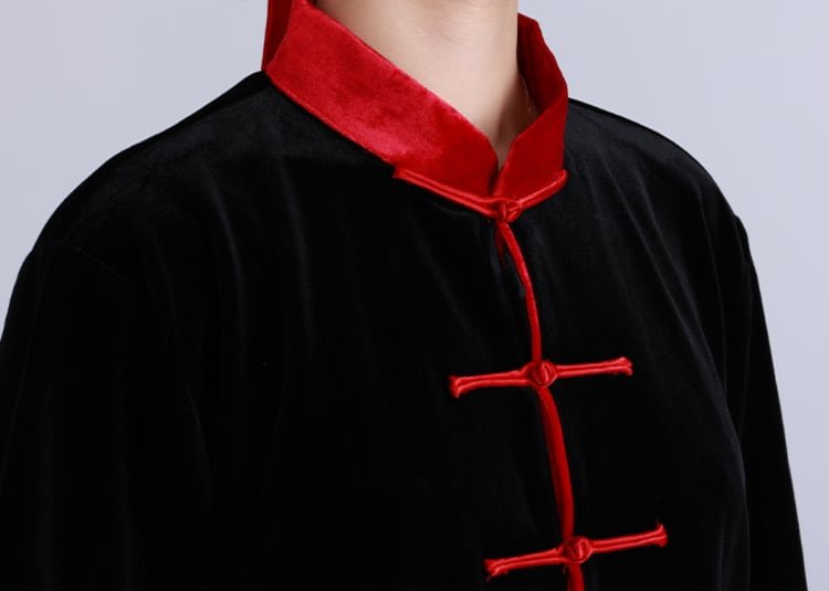 Gold Velvet Tai Chi Clothing For Men Women Winter