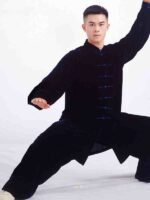 Gold Velvet Tai Chi Clothing for Man Women