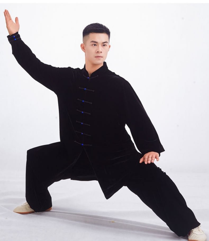 Gold Velvet Tai Chi Clothing for Man Women