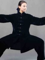 Gold Velvet Tai Chi Clothing for Man Women - Image 2