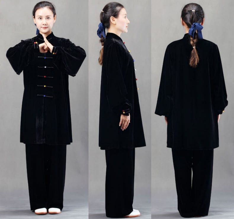 Gold Velvet Tai Chi Clothing for Man Women