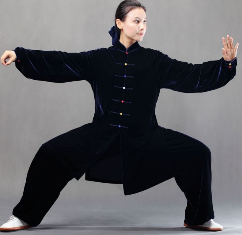 Gold Velvet Tai Chi Clothing for Man Women