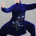 Gold Velvet Tai Chi Suits for Autumn and Winter