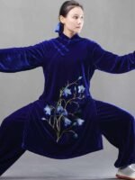 Gold Velvet Tai Chi Suits for Autumn and Winter - Image 4