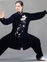 Golden Velvet Tai Chi Clothing For Sale Women - Image 3
