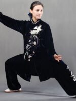 Golden Velvet Tai Chi Clothing For Sale Women - Image 4