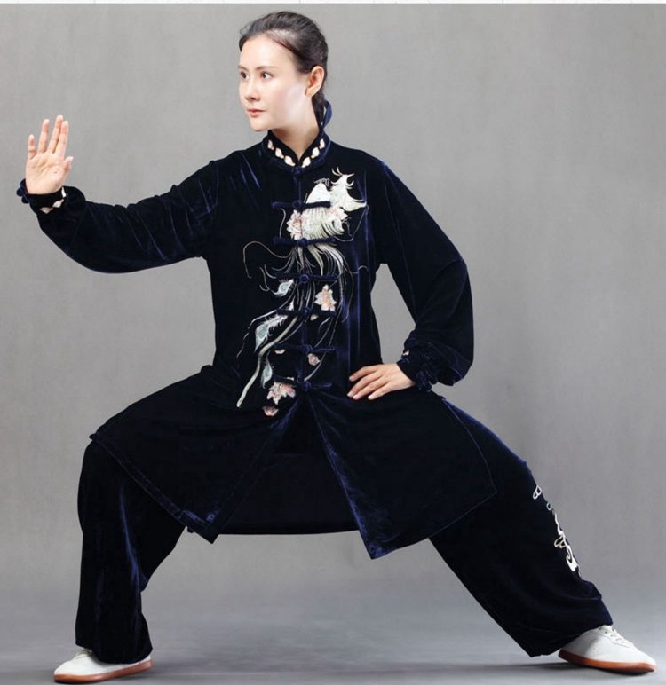 Golden Velvet Tai Chi Clothing For Sale Women