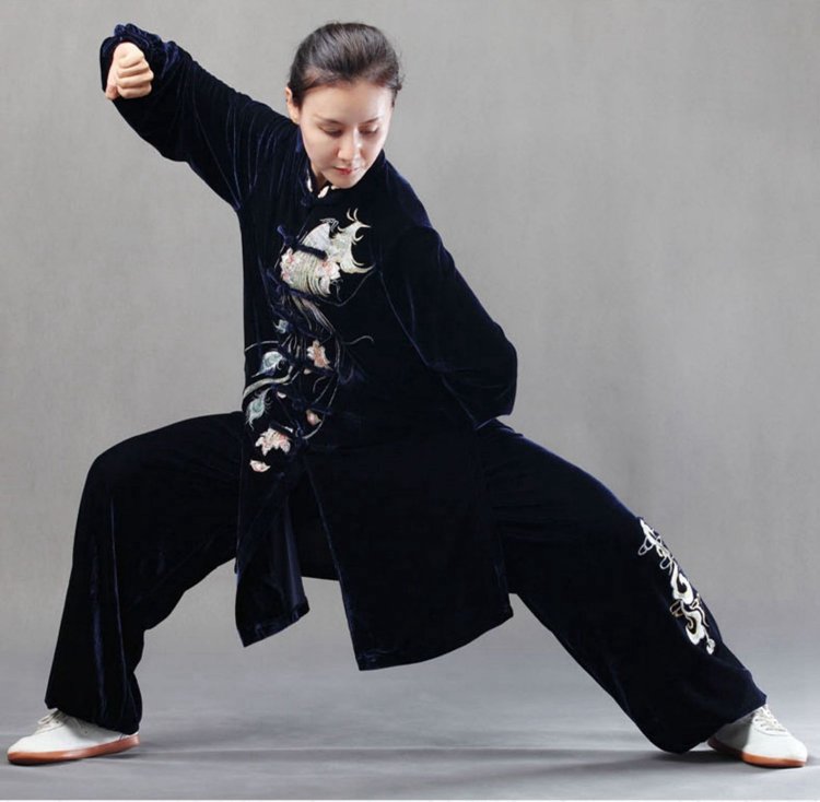 Golden Velvet Tai Chi Clothing For Sale Women