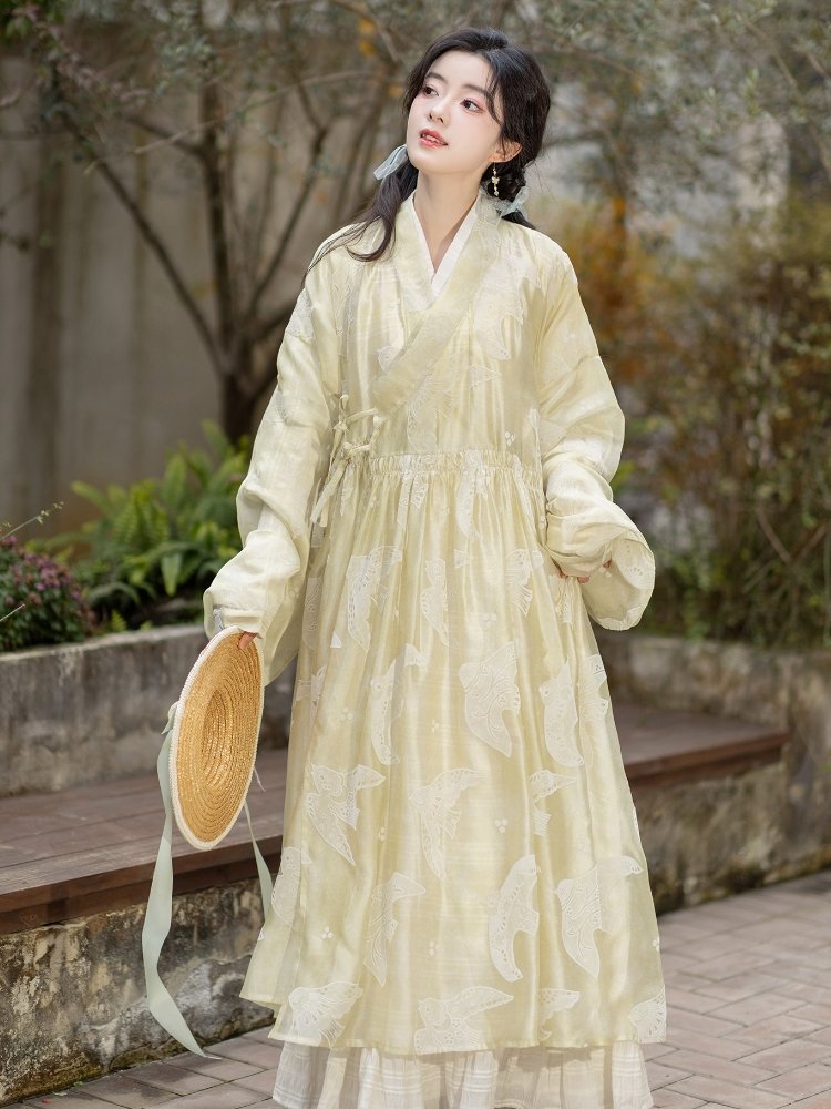 Green Fairy Dress Ming Style Improved Hanfu Female