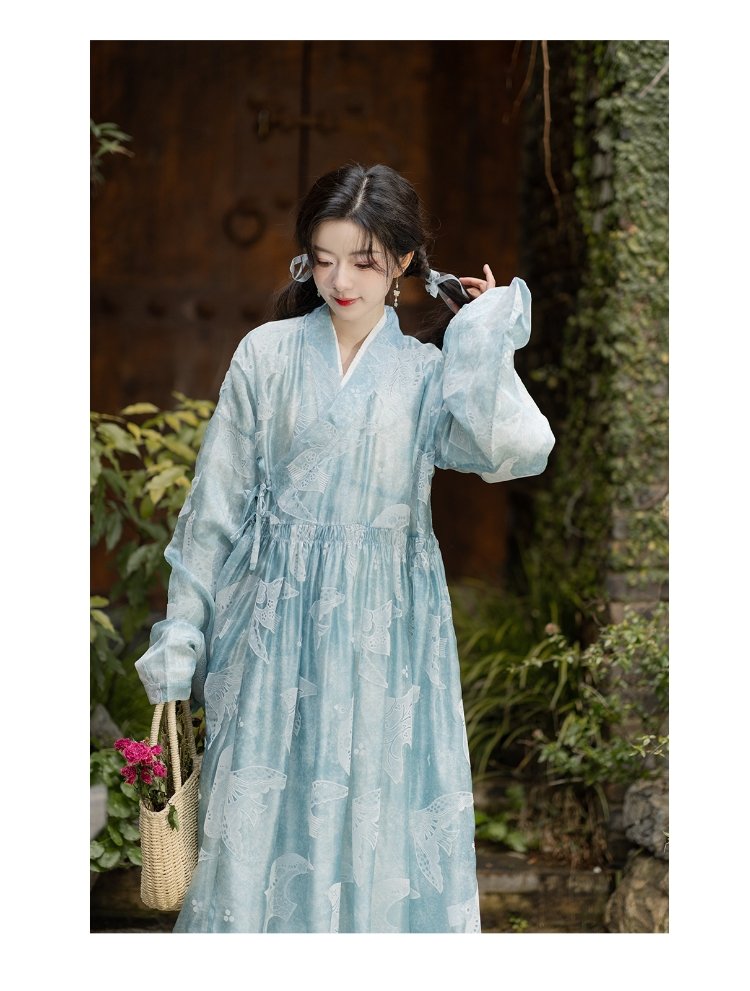 Green Fairy Dress Ming Style Improved Hanfu Female