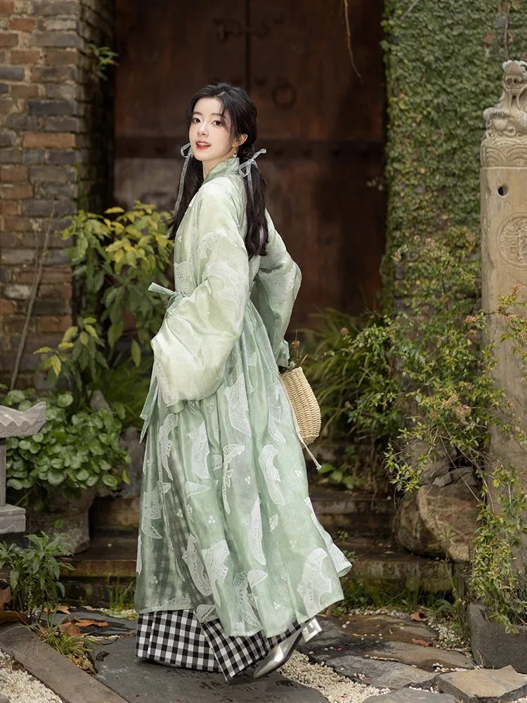 Green Fairy Dress Ming Style Improved Hanfu Female