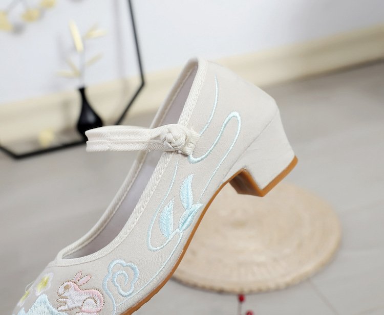 Hanfu Cloth Shoes Embroidered Mary Janes