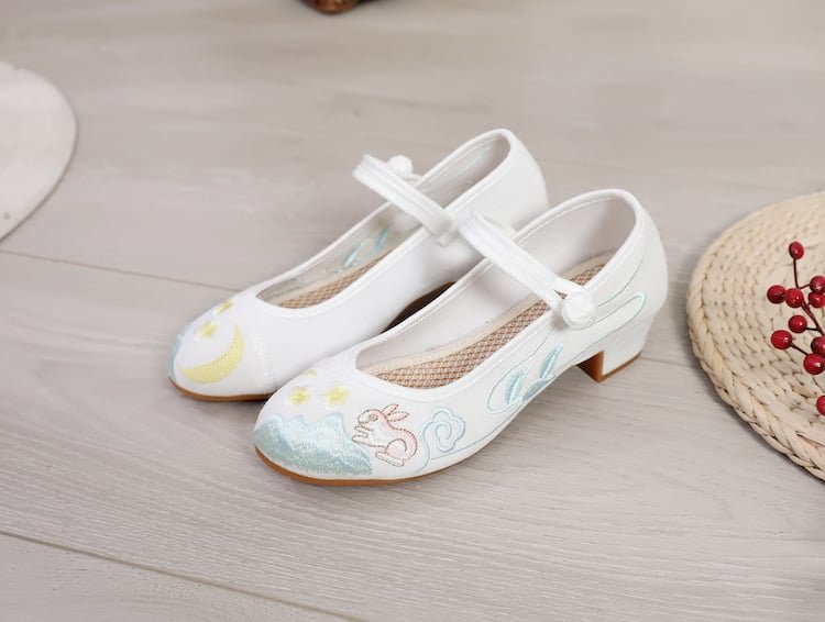 Hanfu Cloth Shoes Embroidered Mary Janes