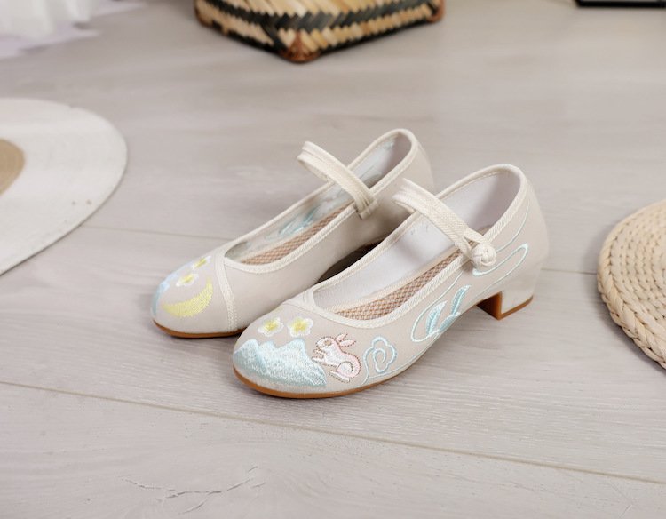 Hanfu Cloth Shoes Embroidered Mary Janes