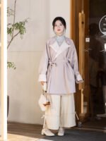 Hanfu For Autumn Winter Tang-Style Robe And Pants - Image 3