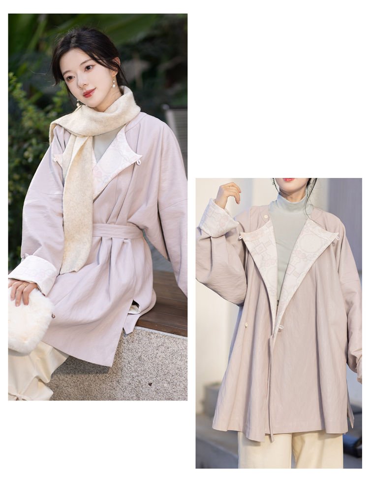 Hanfu For Autumn Winter Tang-Style Robe And Pants