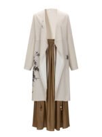 Hanfu For School Embroidery Coat and Pleated Skirt - Image 5