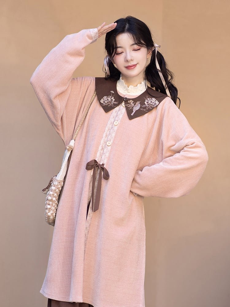Hanfu For Students Ming-Style Long Shirt And Pants