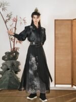 Hanfu Male Black Martial Arts Outfit - Image 2