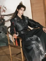 Hanfu Male Black Martial Arts Outfit
