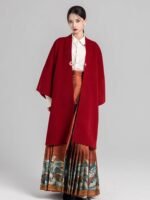 Chinese Wool Coat for Women 100% Wool Hanfu Winter Overcoat - Image 3