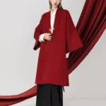 Chinese Wool Coat for Women 100% Wool Hanfu Winter Overcoat