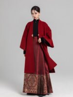 Chinese Wool Coat for Women 100% Wool Hanfu Winter Overcoat - Image 5