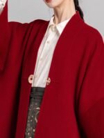 Chinese Wool Coat for Women 100% Wool Hanfu Winter Overcoat - Image 6