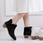 Hanfu Style Boots Floral Ankle Boots